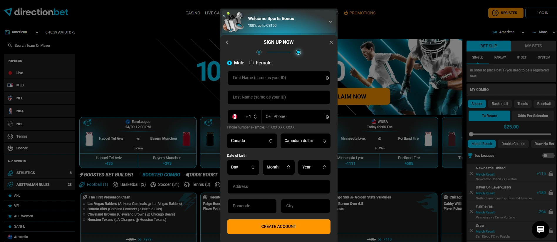Directionbet online fogadás