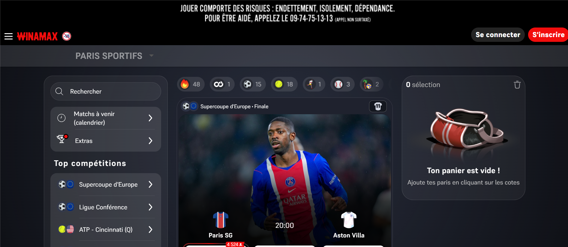 Winamax online sportfogadás